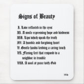 Tekenen van schoonheid muismat (Voorkant)