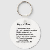 Tekenen van schoonheid sleutelhanger (Voorkant)