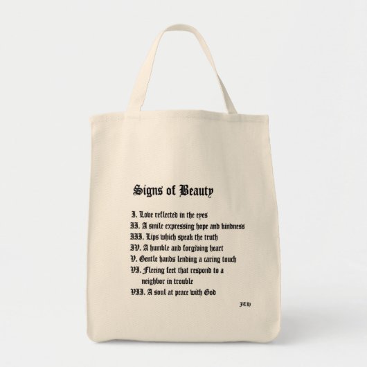 Tekenen van schoonheid tote bag (Voorkant)
