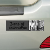 tekenen van voorbehoud bumpersticker (Op auto)