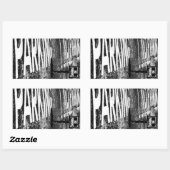 tekenen van voorbehoud rechthoekige sticker (Vel)