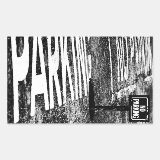 tekenen van voorbehoud rechthoekige sticker (Voorkant)