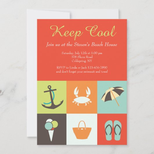 Tekenen van zomeruitnodiging kaart (Voorkant)