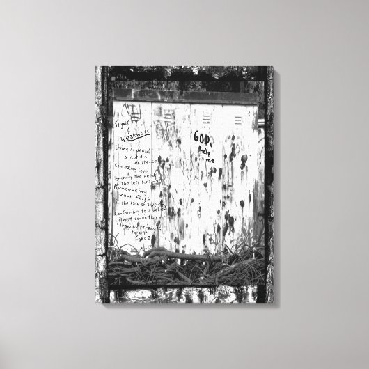 Tekenen van zwakte canvas afdruk (Voorkant)