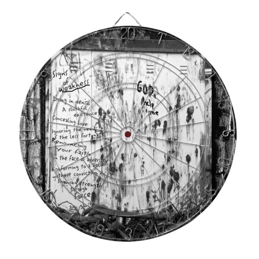 Tekenen van zwakte dartbord (Voorkant)