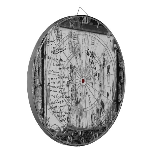 Tekenen van zwakte dartbord (Voorkant Links)