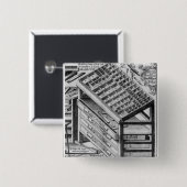 Tekenen Vierkante Button 5,1 Cm (Voorkant /achterkant)