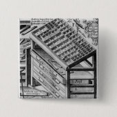 Tekenen Vierkante Button 5,1 Cm (Voorkant)