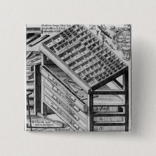 Tekenen Vierkante Button 5,1 Cm