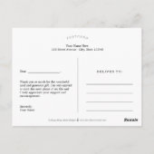 Tekenen Word bewerkbare kleur Hartelijk dank Brief Briefkaart (Achterkant)