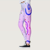Tekenend afbeelding van vele kleuren leggings (Links)
