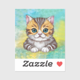 Tekenende Kat Sticker