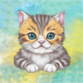Tekenende Kat Sticker (Voorkant)