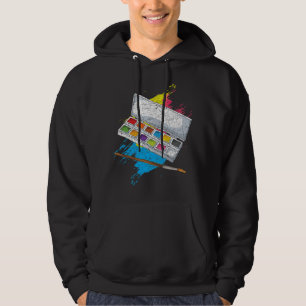 Tekenende Kunst Schilderij Doodling Verf Palet Art Hoodie
