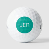 Tekenende Monogram Beginletter Gepersonaliseerd Go Golfballen (Voorkant)