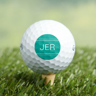 Tekenende Monogram Beginletter Gepersonaliseerd Go Golfballen