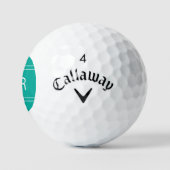Tekenende Monogram Beginletter Gepersonaliseerd Go Golfballen (Logo)