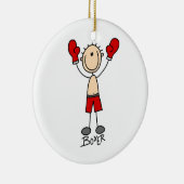 Tekenfiguur Boxer T-shirts en cadeautjes Keramisch Ornament (Rechts)