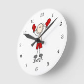 Tekenfiguur Boxer T-shirts en cadeautjes Ronde Klok (Hoek)