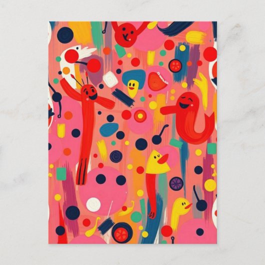 tekenfilm briefkaart (Voorkant)