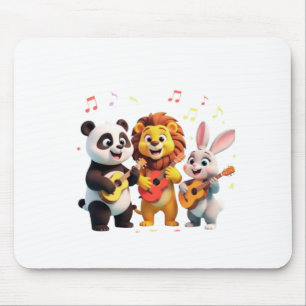 🎵 Tekenfilm Dieren Muziekfeest – Leuke & Schattig Muismat