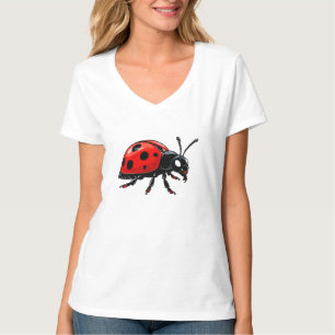 Tekenfilm Rode Lieveheersbeestje Schattig Insect K T-shirt