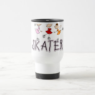 Tekenfilm Schaats T-shirts en Cadeaus Reisbeker