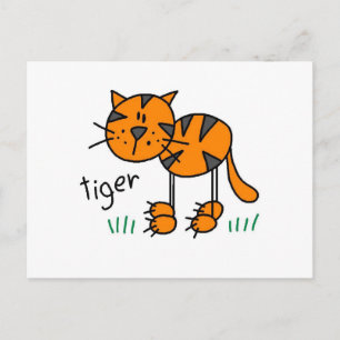 Tekenfilm Tijger T-shirts en Cadeaus Briefkaart