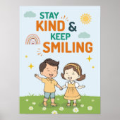 Tekenfilm Vriendelijkheid Glimlach Inspirerende Sp Poster (Voorkant)