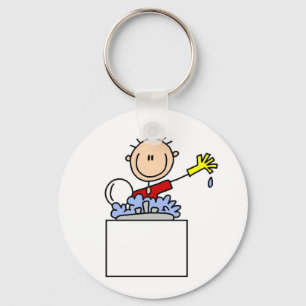 Tekenfilmfiguur Doet Afwas T-shirts en Cadeaus Sleutelhanger