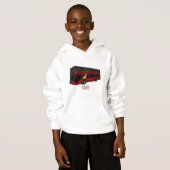 Tekenfilmillustratie van een dubbeldekkerbus (Voorkant volledig)