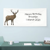 Tekenfilmillustratie van herten spandoek (Beurs)