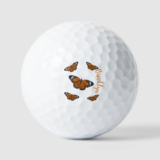Tekenfilmillustratie van monarchvlinder golfballen (Voorkant)