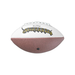 Tekenfilmillustratie van monarchvlinderrups american football
