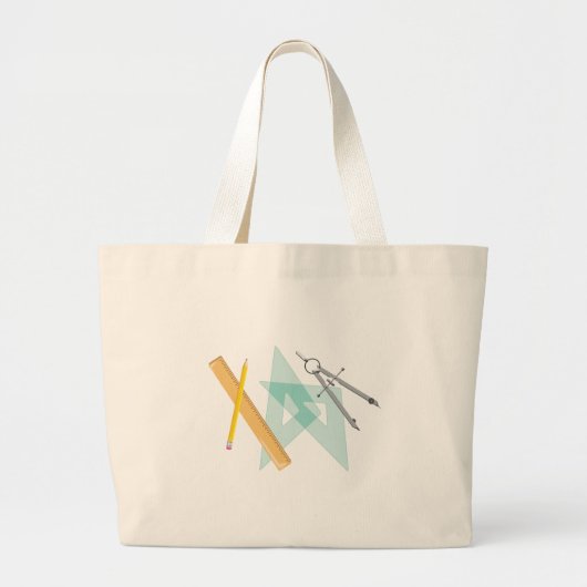 Tekengereedschappen Grote Tote Bag (Voorkant)