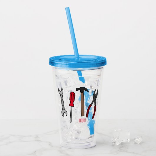 Tekengereedschappen voor cartoon acryl drinkbeker (Voorkant ijs)