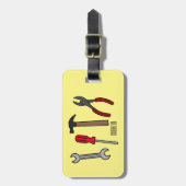 Tekengereedschappen voor cartoon bagagelabel (Voorkant verticaal)