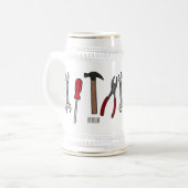 Tekengereedschappen voor cartoon bierpul (Voorkant links)