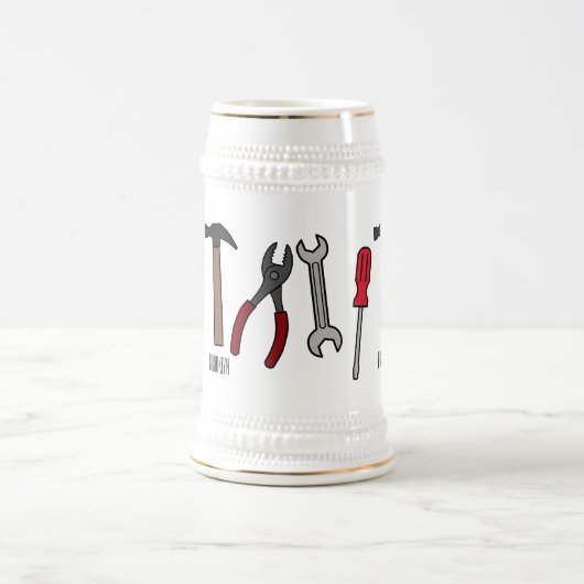 Tekengereedschappen voor cartoon bierpul (Center)