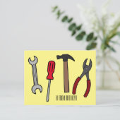 Tekengereedschappen voor cartoon briefkaart (Staand voorkant)