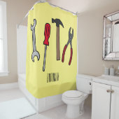 Tekengereedschappen voor cartoon douchegordijn (In situ)