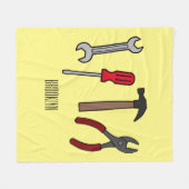 Tekengereedschappen voor cartoon fleece deken (Voorkant (Horizontaal))