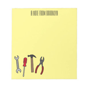 Tekengereedschappen voor cartoon notitieblok