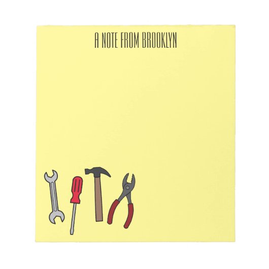 Tekengereedschappen voor cartoon notitieblok (Voorkant)