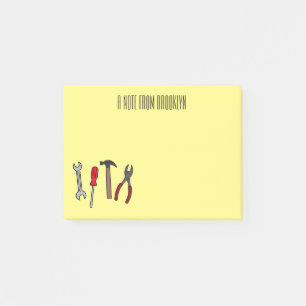 Tekengereedschappen voor cartoon post-it® notes