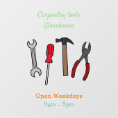 Tekengereedschappen voor cartoon raamsticker (Vel)