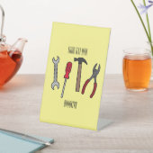 Tekengereedschappen voor cartoon reclamebord met voetstuk (Insitu)