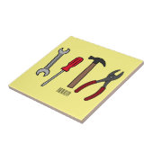 Tekengereedschappen voor cartoon tegeltje (Zijkant)