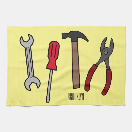 Tekengereedschappen voor cartoon theedoek (Horizontaal)