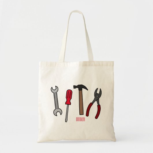 Tekengereedschappen voor cartoon tote bag (Voorkant)